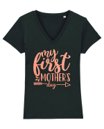 My First Mother's Day Tricou mânecă scurtă guler V Damă Evoker