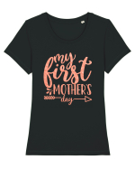 My First Mother's Day Tricou mânecă scurtă guler larg fitted Damă Expresser