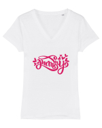 My Mom Tricou mânecă scurtă guler V Damă Evoker