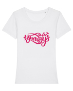 My Mom Tricou mânecă scurtă guler larg fitted Damă Expresser