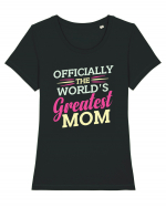 Officially The World's Greatest Mom Tricou mânecă scurtă guler larg fitted Damă Expresser