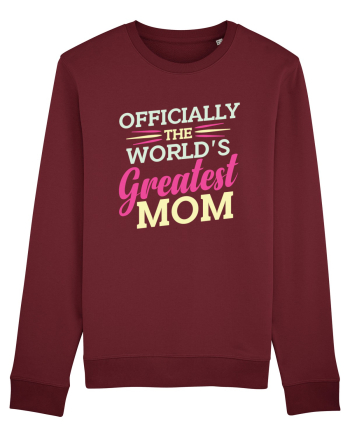 Officially The World's Greatest Mom Burgundy