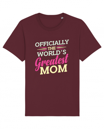 Officially The World's Greatest Mom Burgundy