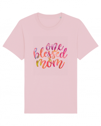 One Blessed Mom Cotton Pink