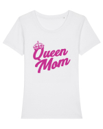 Queen Mom Tricou mânecă scurtă guler larg fitted Damă Expresser
