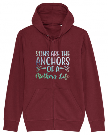 Sons Are The Anchor Of A Mother's Life Burgundy