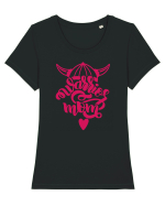 Warrior Mom Tricou mânecă scurtă guler larg fitted Damă Expresser