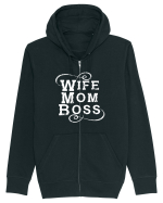 Wife Mom Boss Hanorac cu fermoar Unisex Connector