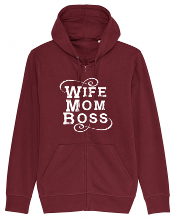 Wife Mom Boss Burgundy