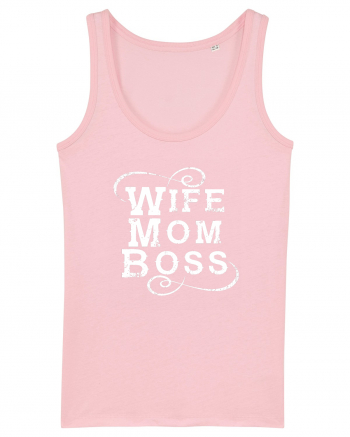 Wife Mom Boss Cotton Pink