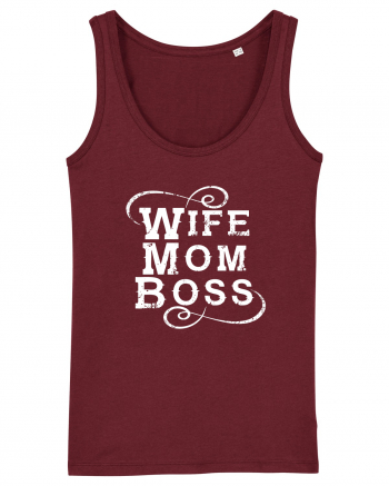 Wife Mom Boss Burgundy