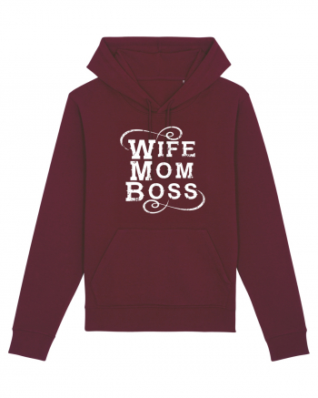 Wife Mom Boss Burgundy