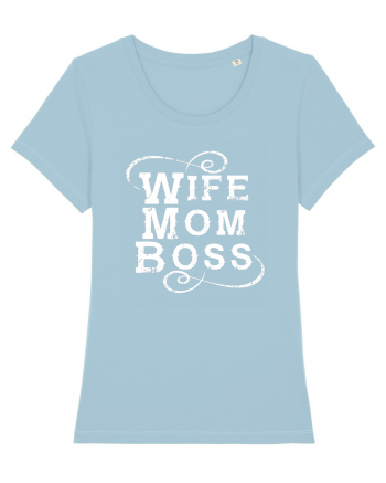 Wife Mom Boss Sky Blue