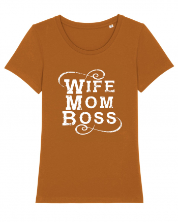 Wife Mom Boss Roasted Orange