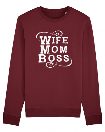 Wife Mom Boss Burgundy