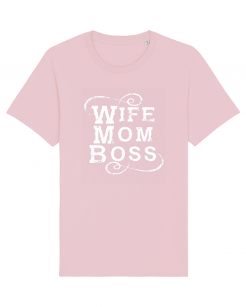 Wife Mom Boss Cotton Pink