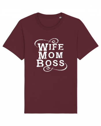 Wife Mom Boss Burgundy