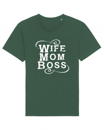 Wife Mom Boss Bottle Green