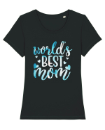 World's Best Mom Tricou mânecă scurtă guler larg fitted Damă Expresser