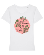It's a beautiful day. Tricou mânecă scurtă guler larg fitted Damă Expresser