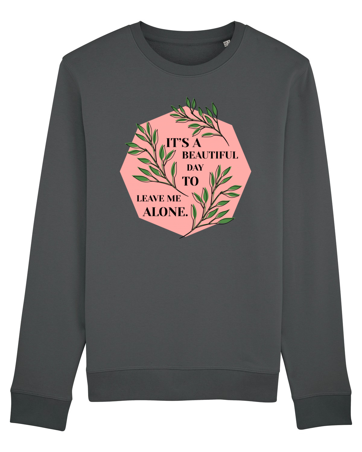 Bluză mânecă lungă Unisex Rise Anthracite
