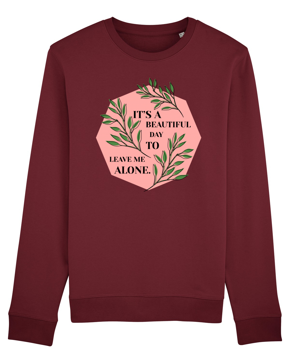 Bluză mânecă lungă Unisex Rise Burgundy