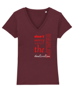 Don't Worry Tricou mânecă scurtă guler V Damă Evoker