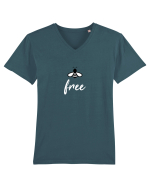 Fii Liber! Tricou mânecă scurtă guler V Bărbat Presenter
