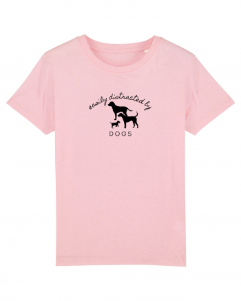 Easily Distracted By Dogs Cotton Pink