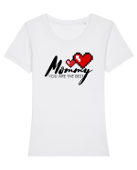 Mommy you are the best Tricou mânecă scurtă guler larg fitted Damă Expresser