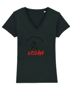 Vegan Tricou mânecă scurtă guler V Damă Evoker