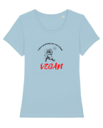 Vegan Tricou mânecă scurtă guler larg fitted Damă Expresser
