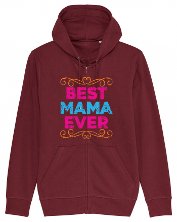 Best Mama Ever Retro Style Burgundy