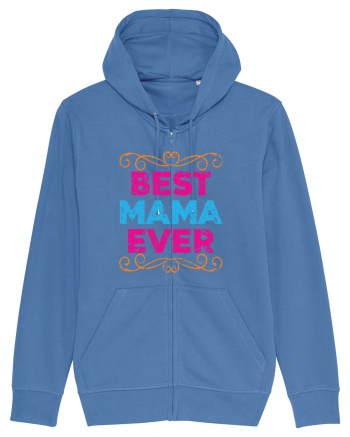 Best Mama Ever Retro Style Bright Blue