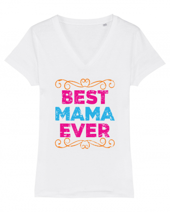 Best Mama Ever Retro Style White