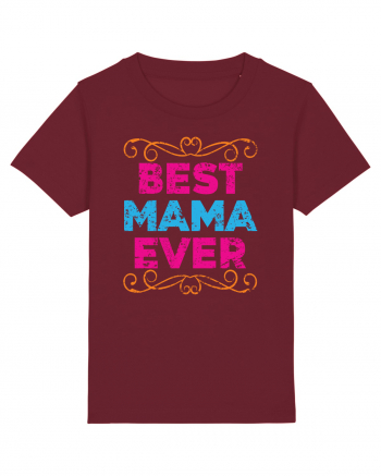 Best Mama Ever Retro Style Burgundy