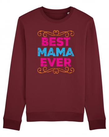 Best Mama Ever Retro Style Burgundy