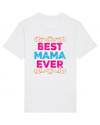 Best Mama Ever Retro Style White