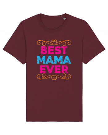 Best Mama Ever Retro Style Burgundy