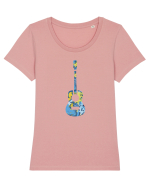 Chitară Funky Tricou mânecă scurtă guler larg fitted Damă Expresser