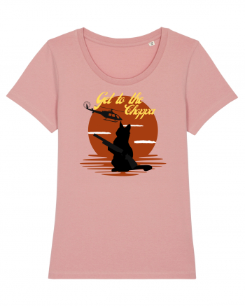 Get to the choppa Cat. Retro funny Cat Canyon Pink