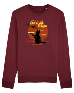 Get to the choppa Cat. Retro funny Cat Bluză mânecă lungă Unisex Rise