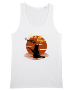 Get to the choppa Cat. Retro funny Cat Maiou Bărbat Runs