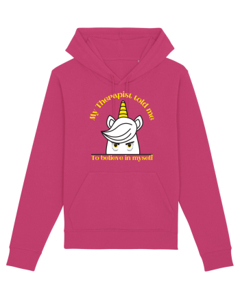 Funny unicorn joke. My Therapist told me to believe in myself Raspberry