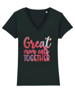 Great Mom Ents Together Tricou mânecă scurtă guler V Damă Evoker