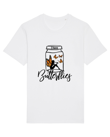 I have Butterflies White