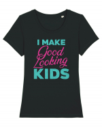 I Make Good Looking Kids Retro Style Tricou mânecă scurtă guler larg fitted Damă Expresser