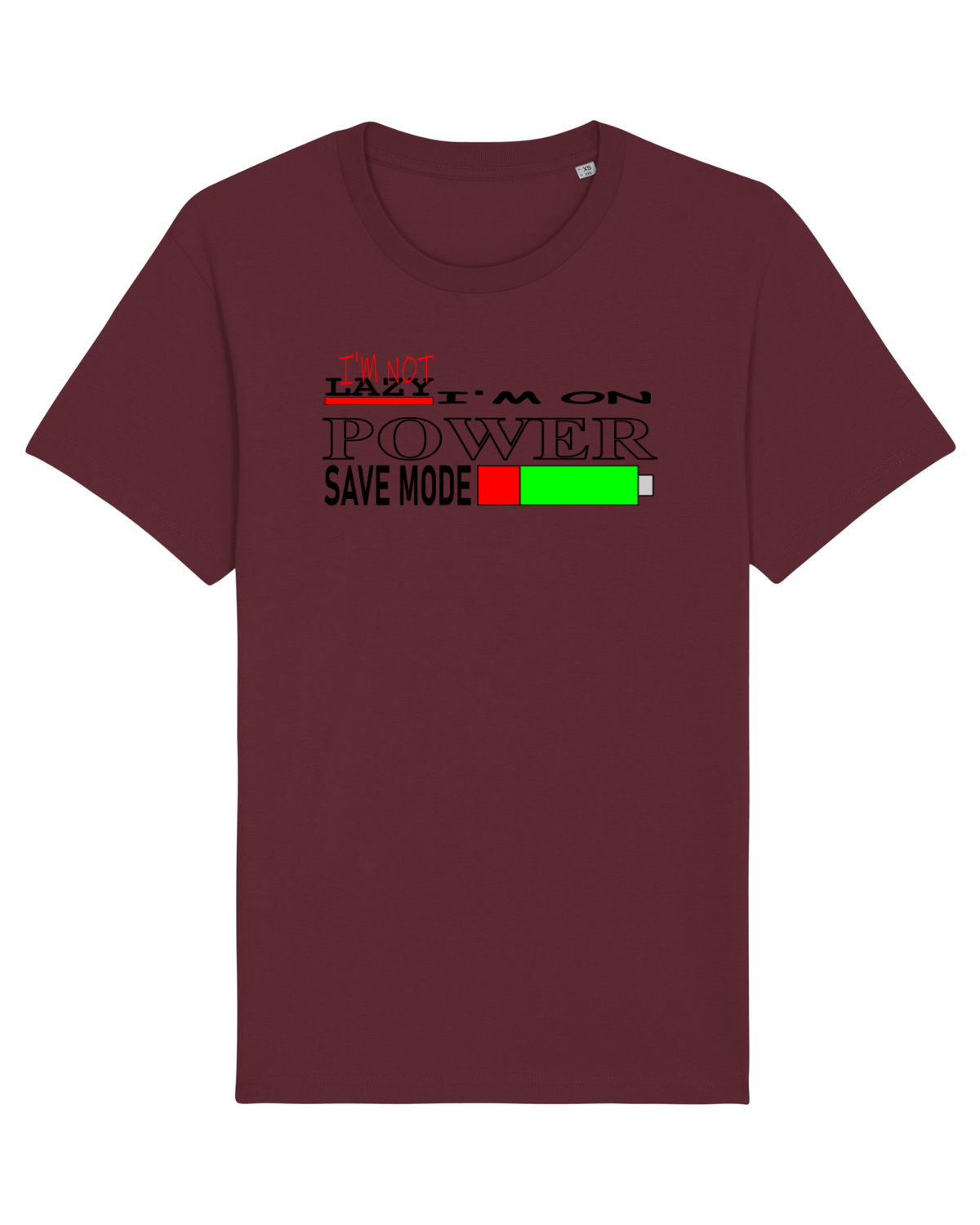 Tricou mânecă scurtă Unisex Rocker Burgundy