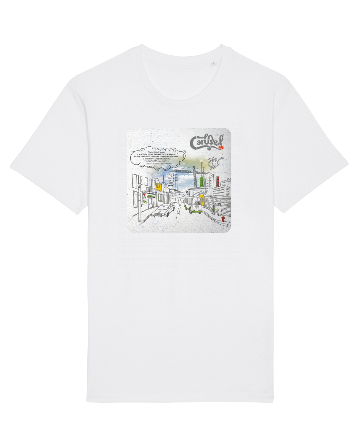 Tricou mânecă scurtă Unisex Rocker White