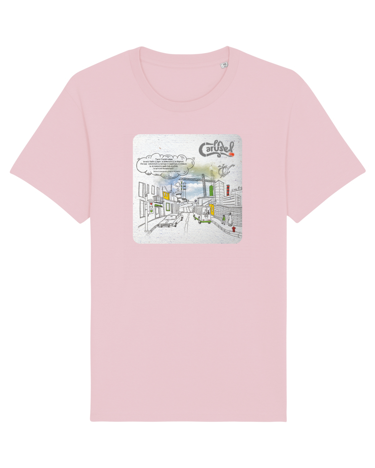 Tricou mânecă scurtă Unisex Rocker Cotton Pink